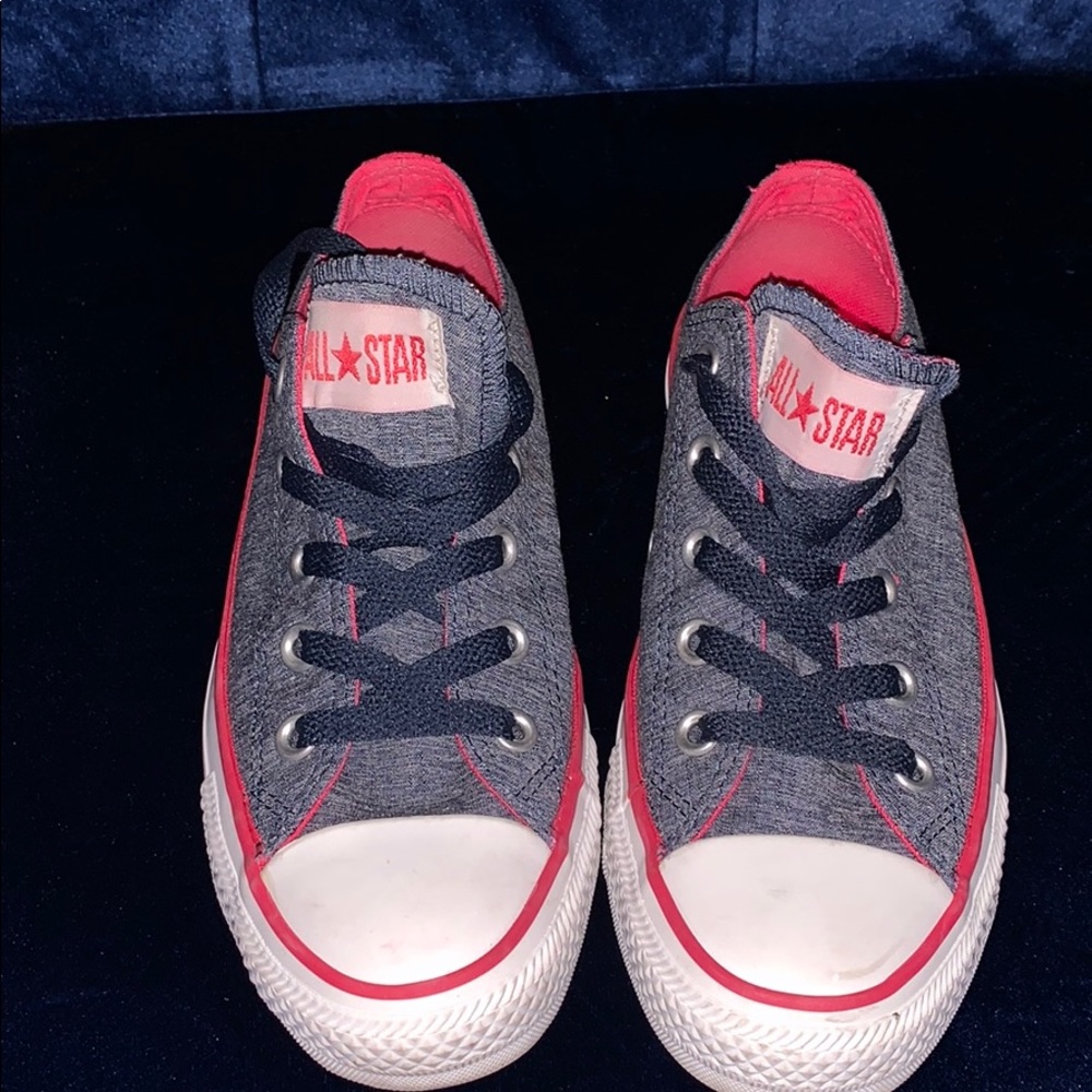 Blue and hot pink women’s Allstars